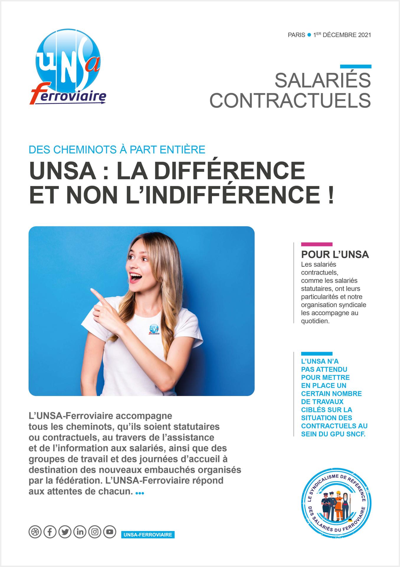 Salaires contractuels - UNSA-Ferroviaire