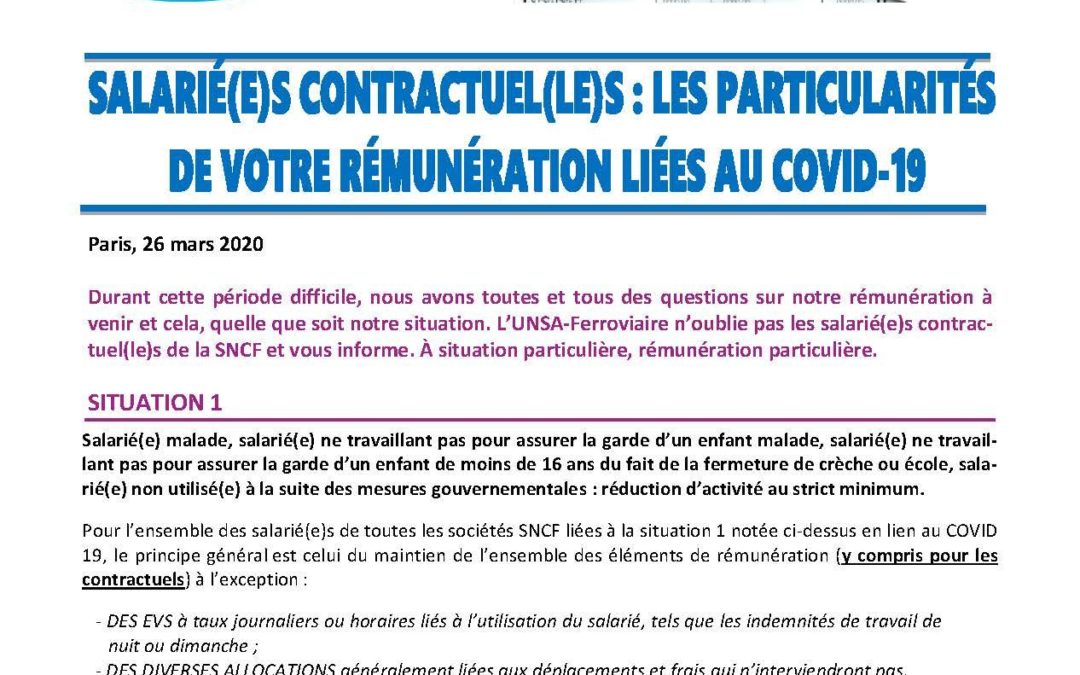 Contractuels - UNSA-Ferroviaire