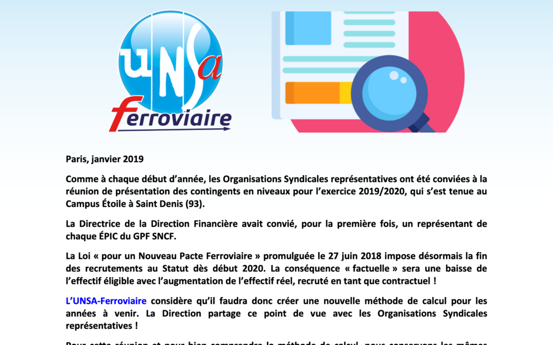 Contingents niveaux 2019/2020